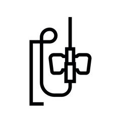 catheter black line icon for digital and print projects.