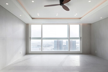 Living rooms with lighting are hot, so a ceiling fan is essential