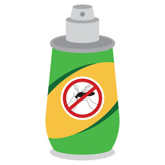 Mosquito repellent spray vector cartoon illustration isolated on a white background.