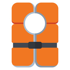 Life jacket for women vector cartoon illustration isolated on a white background.