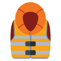 Life jacket for men vector cartoon illustration isolated on a white background.