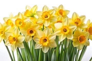 Obraz premium daffodils isolated on white background