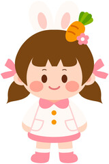 Easter Bunny Costume Girl
