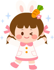 Easter Bunny Costume Girl
