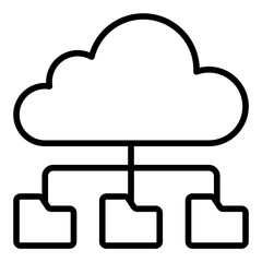 Active Directory Icon. Network access management symbol. User authentication and IT security sign - stock vector. Outline Icon