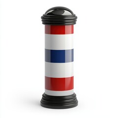 Barber pole decoration urban street 3d model artistic environment front view vintage concept for seo impact