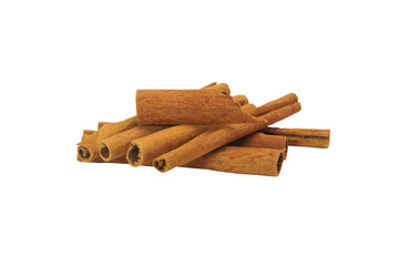 Cinnamon brown sticks isolated