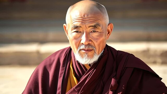 Tibetan monks debating in a monastery courtyard