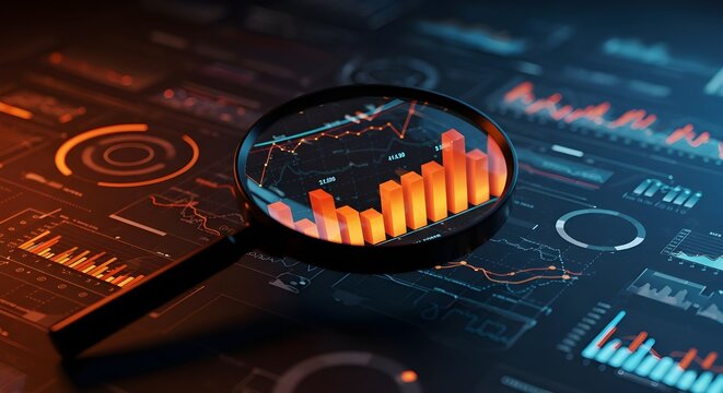 Auditor&iacute;a empresarial gesti&oacute;n financiera de acciones en estrategia de an&aacute;lisis de datos con marketing contable gr&aacute;fico o concepto de beneficio de investigaci&oacute;n de inversi&oacute;n econ&oacute;mica de gr&aacute;fico de inf