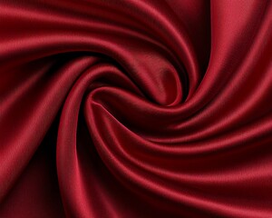 Red Silk Swirl Fabric Texture.