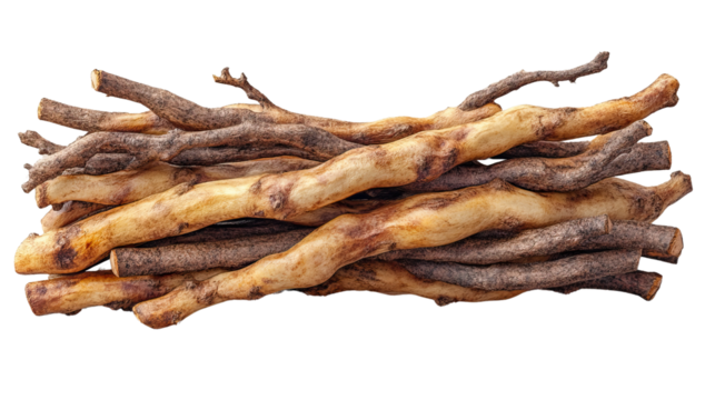 Stacked Sticks: An eye-level shot of a pile of natural, weathered sticks, their varied textures and organic forms a testament to the beauty of raw materials.