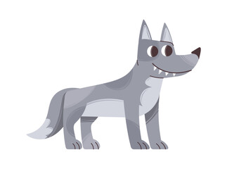 Grey wolf wild animal character