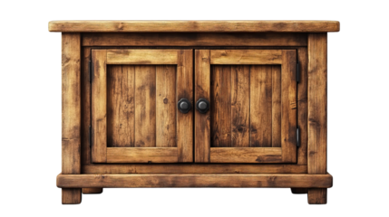 Rustic Elegance: A warm, inviting rustic wooden cabinet, exuding charm and timeless style, perfectly complements any home decor.