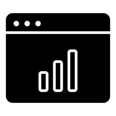 Web Traffic Icon. Website analytics symbol. Online visitors and SEO performance sign - stock vector. Glyph Icon