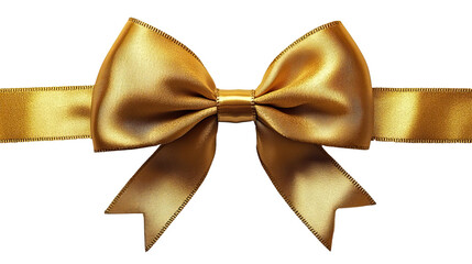 Golden Bow and Ribbon: A classic golden bow with a ribbon, ready to adorn a special gift, adding a touch of elegance and festiveness to any occasion.