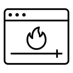 Trending Icon. Popularity growth symbol. Social media trends and viral marketing sign - stock vector. Outline Icon