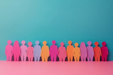 Colorful Paper People Illustration Background
