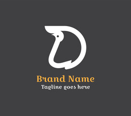 Fototapeta premium Abstract logo design with a modern vector style, featuring geometric shapes and 3D elements, symbolizing business and creativity in a clean, circular form