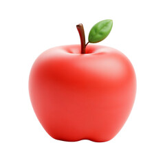 Obraz premium a red apple png image 3D