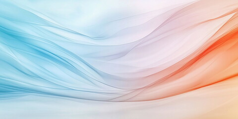 Fototapeta premium Abstract flowing fabric in blue and orange tones 