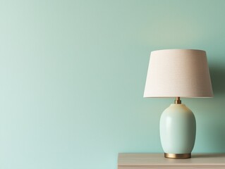 Elegant Cornflower Lamp with Geometric creation on Light Background