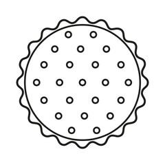 outline cracker isolated
