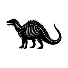 Fototapeta premium Extinct animal paleodictyon nodosum silhouette illustration