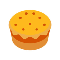 English muffin cake for UK vector
