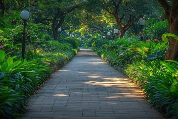 Obraz premium footpath in the park