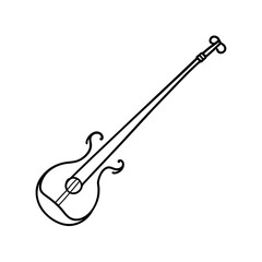 Obraz premium Erhu line art illustration 