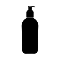 Exfoliating toner silhouette illustration.