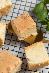 Lemon pie, soft fluffy airy cake, bread pie