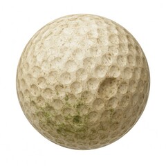 Golf ball design with textured dimples on surface.
