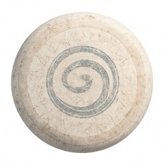 Used Ultimate Frisbee Disc with Scratches and Faded Logo Isolated on White