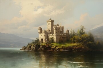 Castle painting castle art.