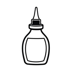 Medical Nasal Spray Bottle Line Art, Dropper, Healthcare, Treatment