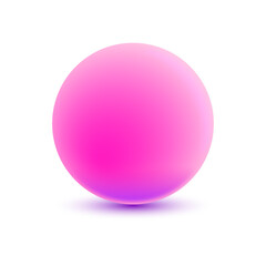 Glass purple ball with shadow