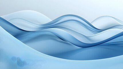 Obraz premium Flowing abstract waves in premium business blue tones clean design digital art modern environment conceptual viewpoint