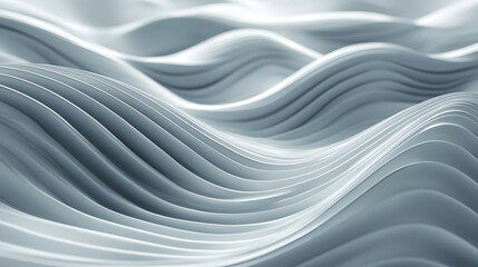 Obraz premium Dynamic abstract waves business environment 3d render clean blue tones realist style visual concept for modern design