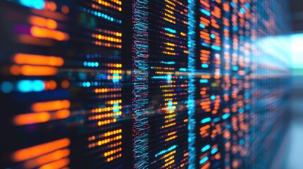 Obraz premium Data Stream, Big Data, Technology Abstract