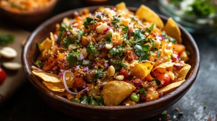 Papdi chaat food. Generative AI