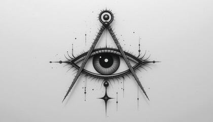  Ultra Simple Blackwork Masonic Symbol