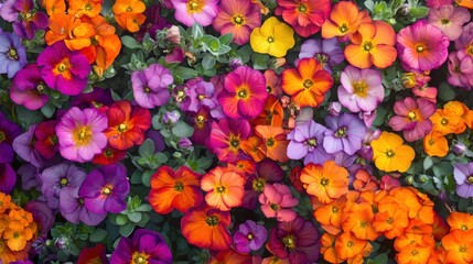 Portulaca Grandiflora Colors. Generative AI