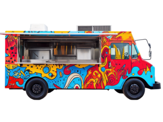 Isolated Colorful Food Truck