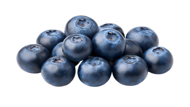 Cluster of fresh blueberries