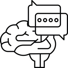 A brain is holding a conversation with a person