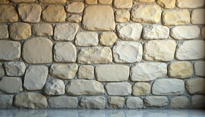 Obraz premium Subtle stone wall, rough surface, aged appearance , rock, architecture