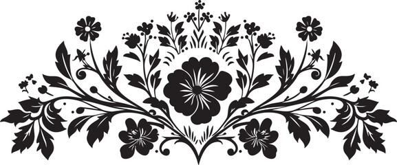 Elegant floral ornament vector for decorative and design purposes.