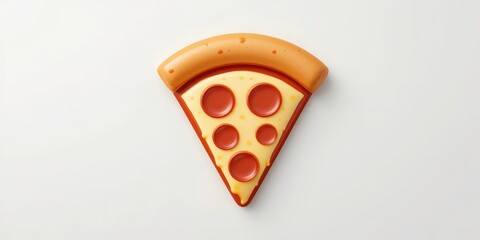  Clean Pizza Emoji Streamlined Pepperoni Slice with Minimalist Cheese Detail Modern Design