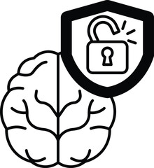 A brain with a lock on it